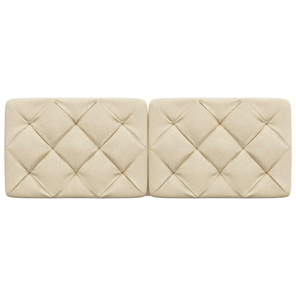 Hoofdbordkussen 120 cm stof crèmekleurig