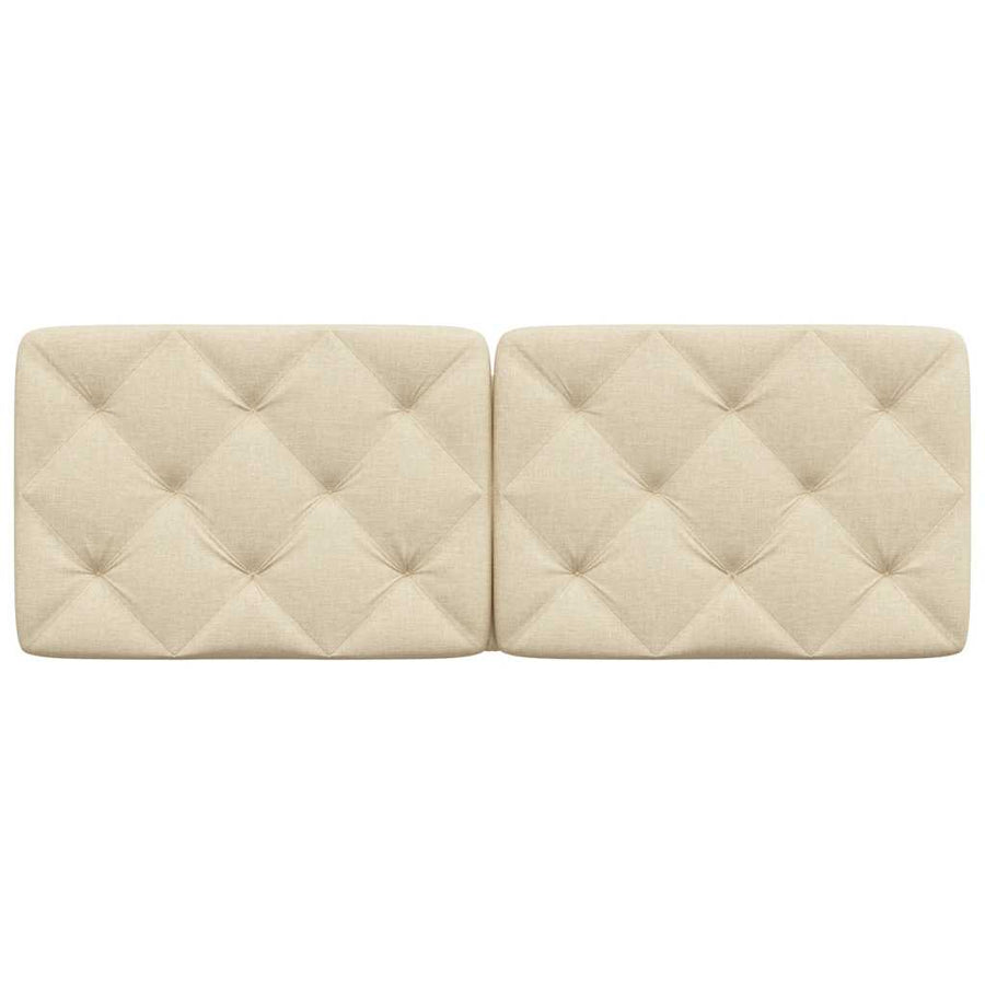 Hoofdbordkussen 120 cm stof crèmekleurig