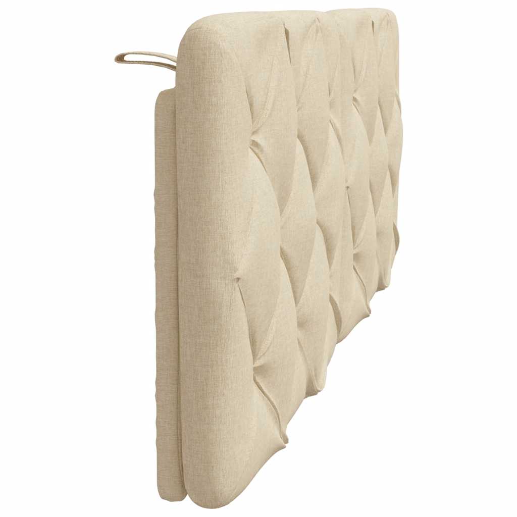 Hoofdbordkussen 120 cm stof crèmekleurig
