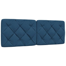Hoofdbordkussen 120 cm stof blauw