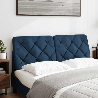 Hoofdbordkussen 120 cm stof blauw