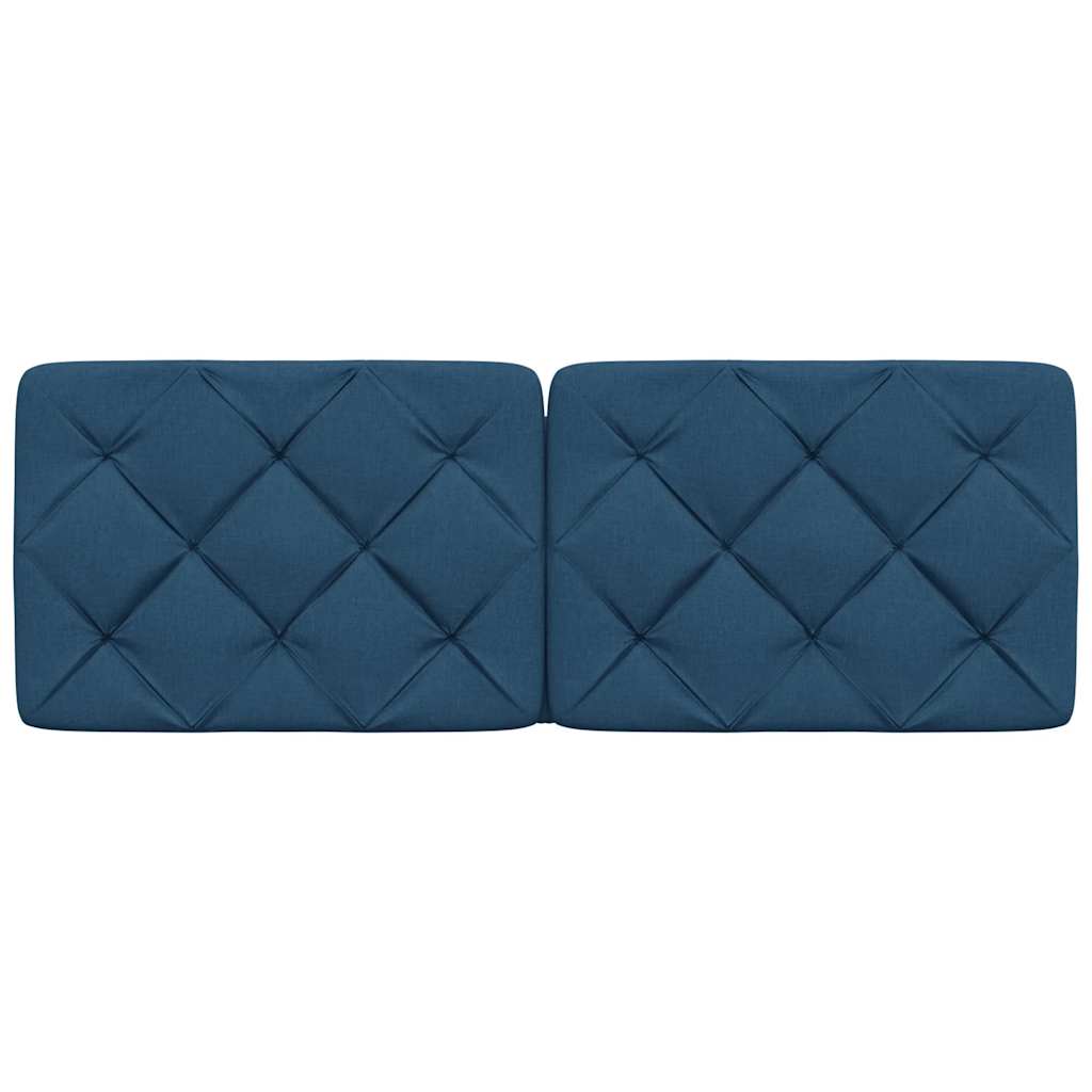 Hoofdbordkussen 120 cm stof blauw