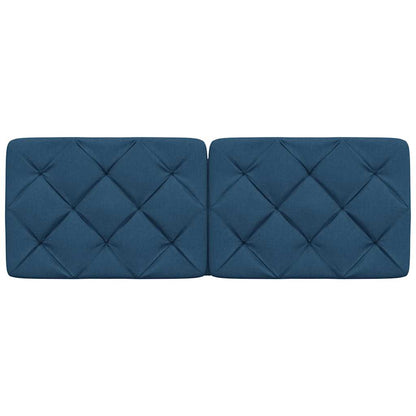 Hoofdbordkussen 120 cm stof blauw