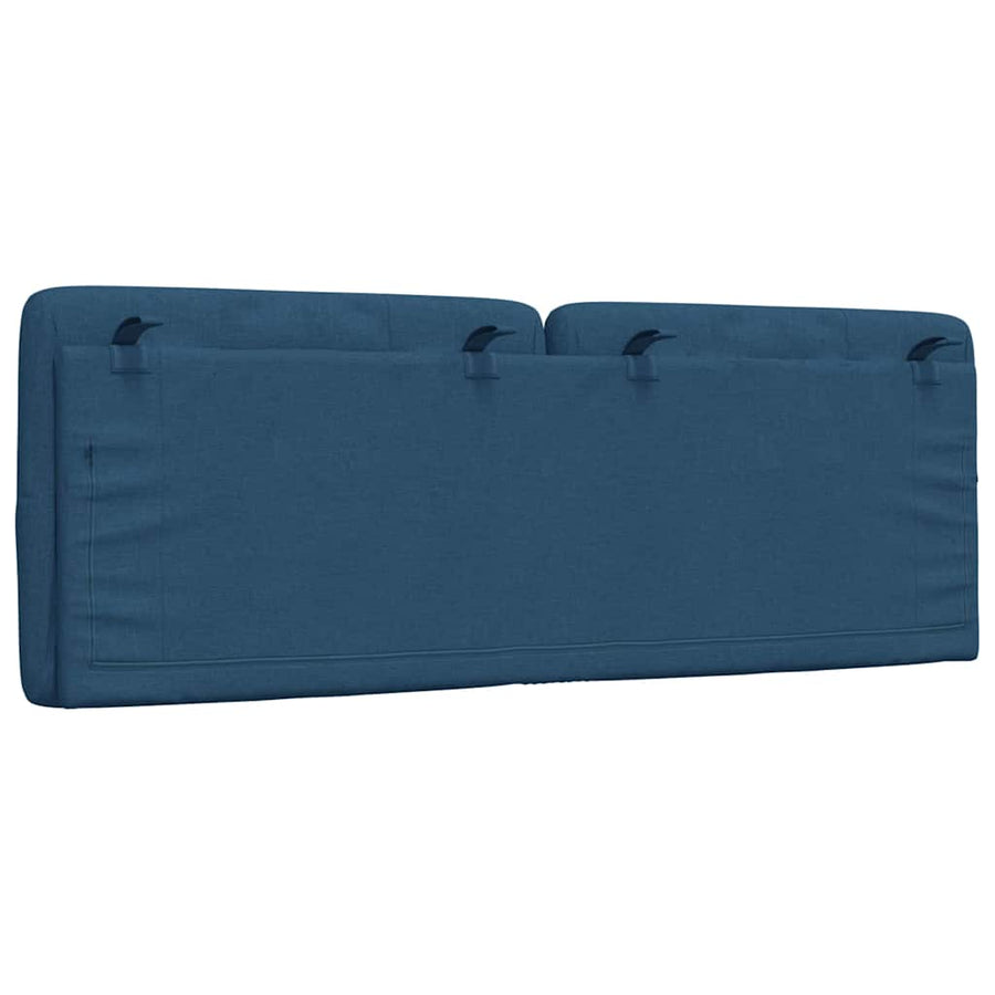 Hoofdbordkussen 120 cm stof blauw