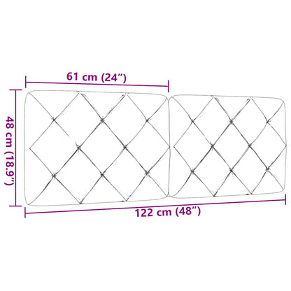 Hoofdbordkussen 120 cm stof blauw