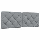 Headboard cushion 140 cm fabric light grey