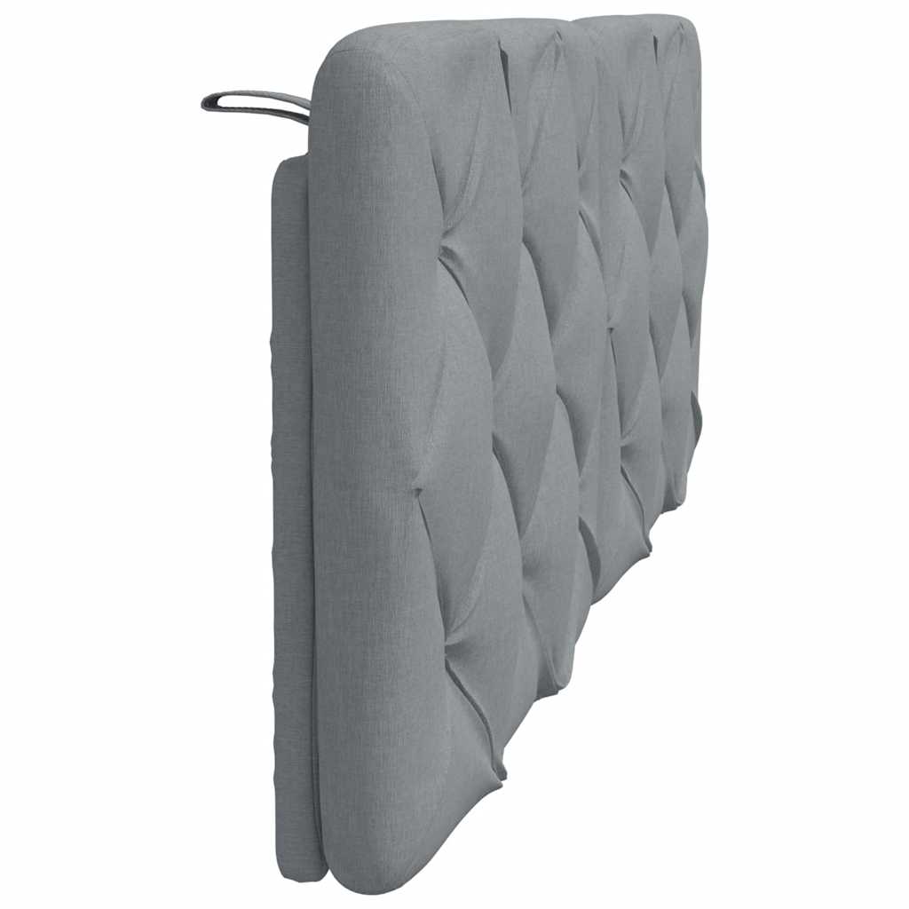 Hoofdbordkussen 140 cm stof lichtgrijs