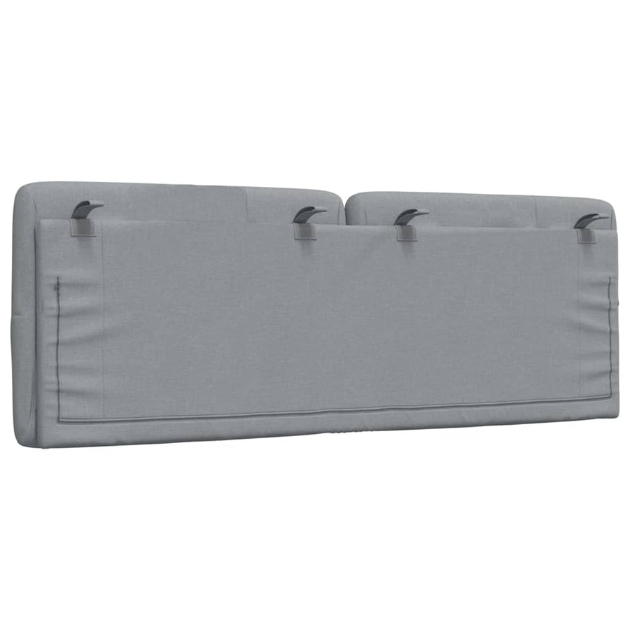 Hoofdbordkussen 140 cm stof lichtgrijs