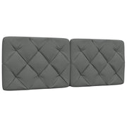 Headboard cushion 140 cm dark gray fabric