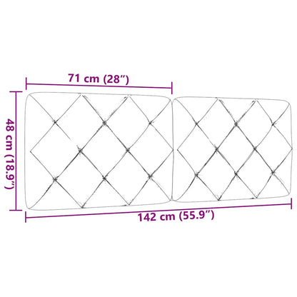 Hoofdbordkussen 140 cm stof zwart