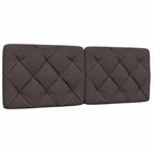 Headboard cushion 140 cm dark brown fabric