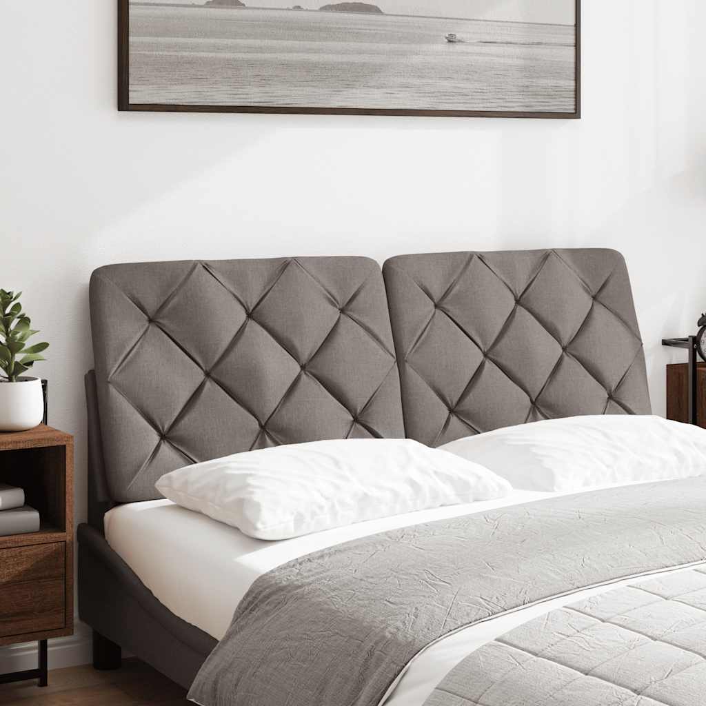 Hoofdbordkussen 140 cm stof taupe