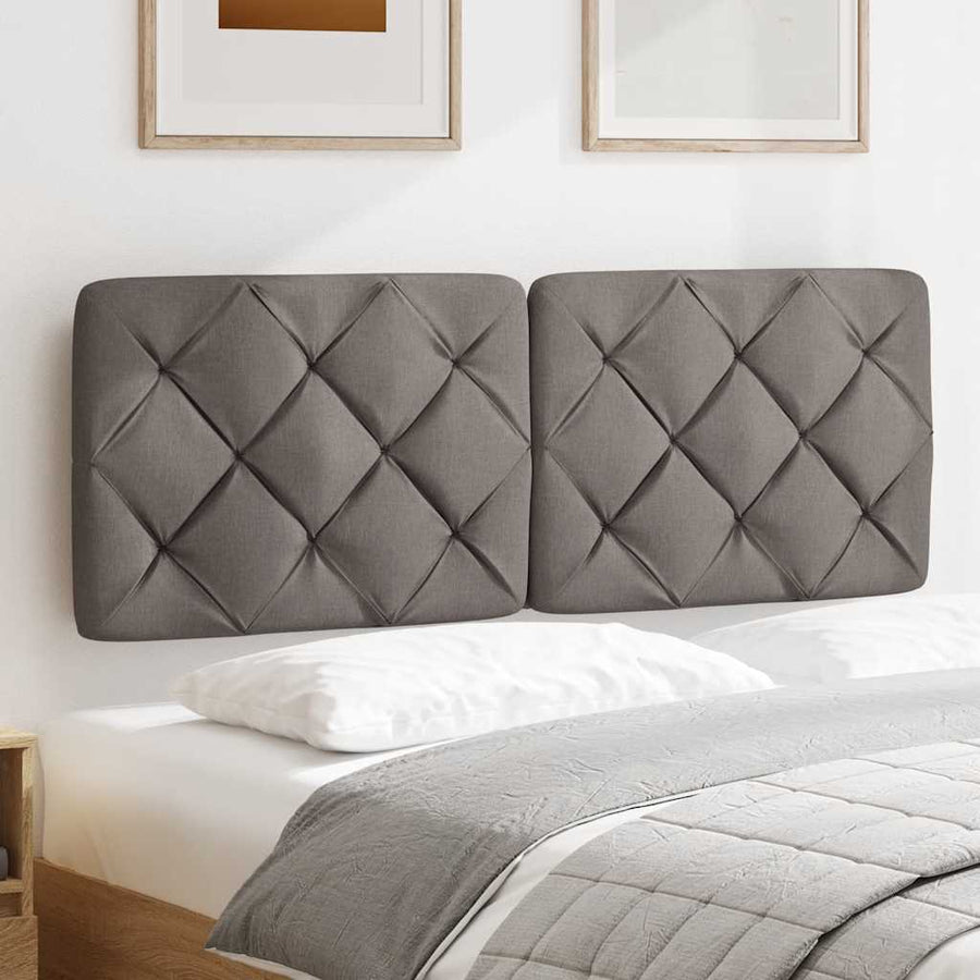 Hoofdbordkussen 140 cm stof taupe