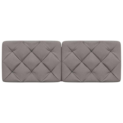 Hoofdbordkussen 140 cm stof taupe
