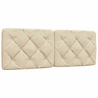 Headboard cushion 140 cm fabric cream-coloured