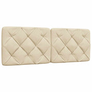 Headboard cushion 140 cm fabric cream-coloured
