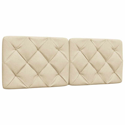 Hoofdbordkussen 140 cm stof crèmekleurig