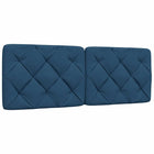 Headboard cushion 140 cm fabric blue
