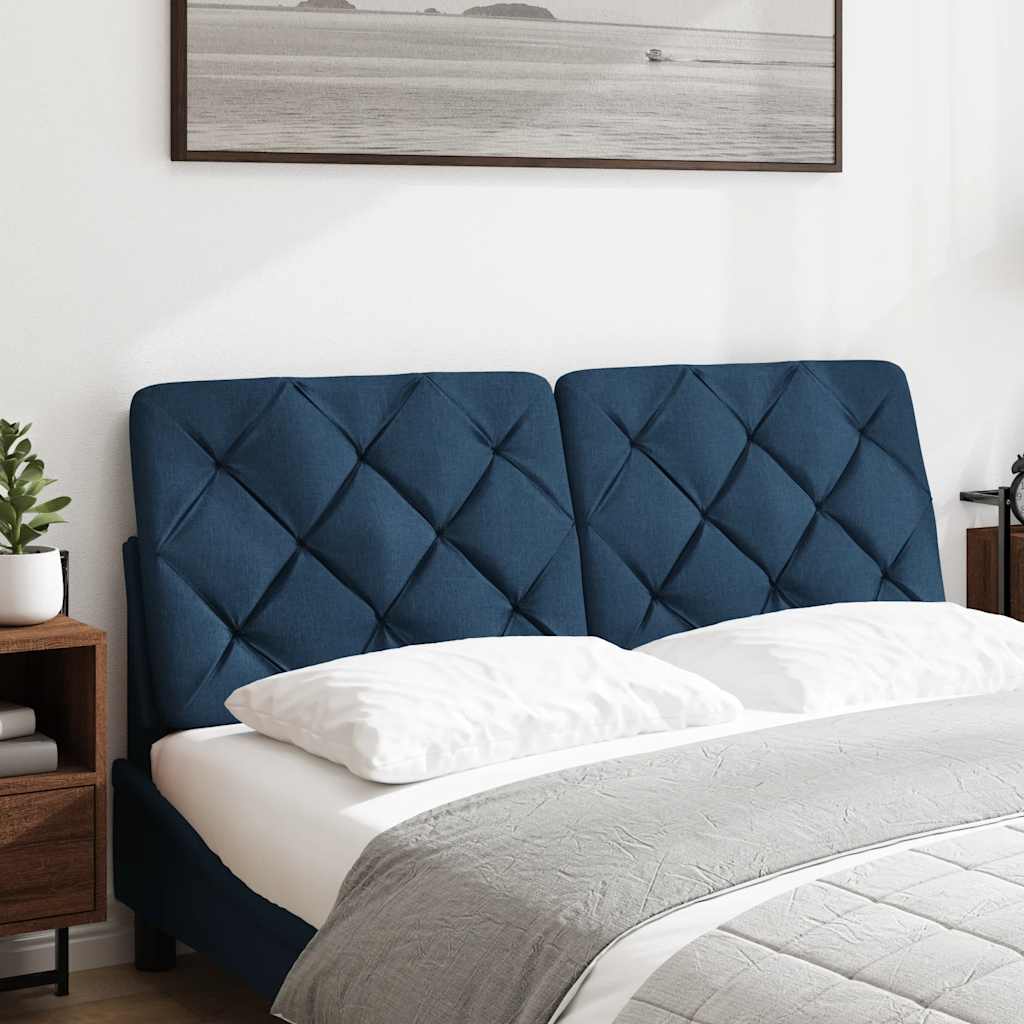 Hoofdbordkussen 140 cm stof blauw
