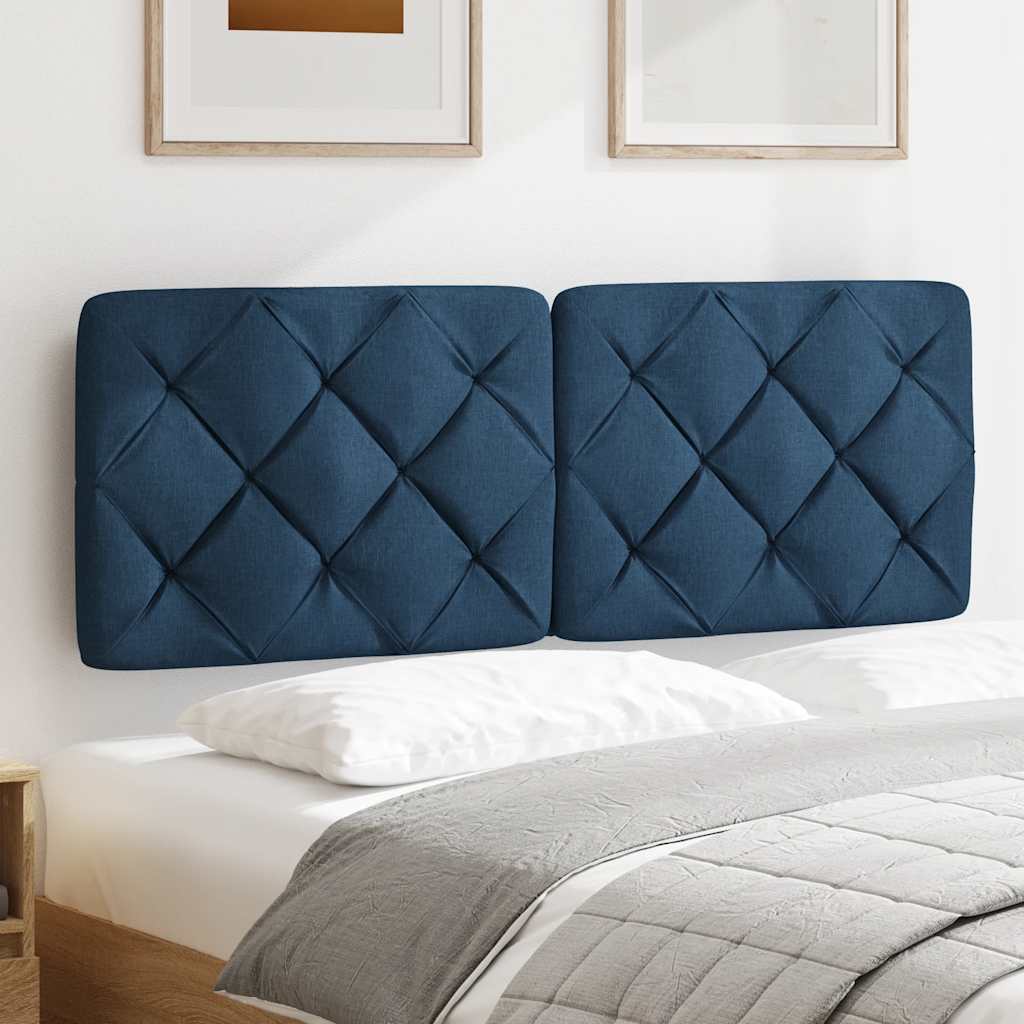 Hoofdbordkussen 140 cm stof blauw