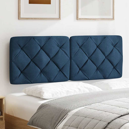 Hoofdbordkussen 140 cm stof blauw