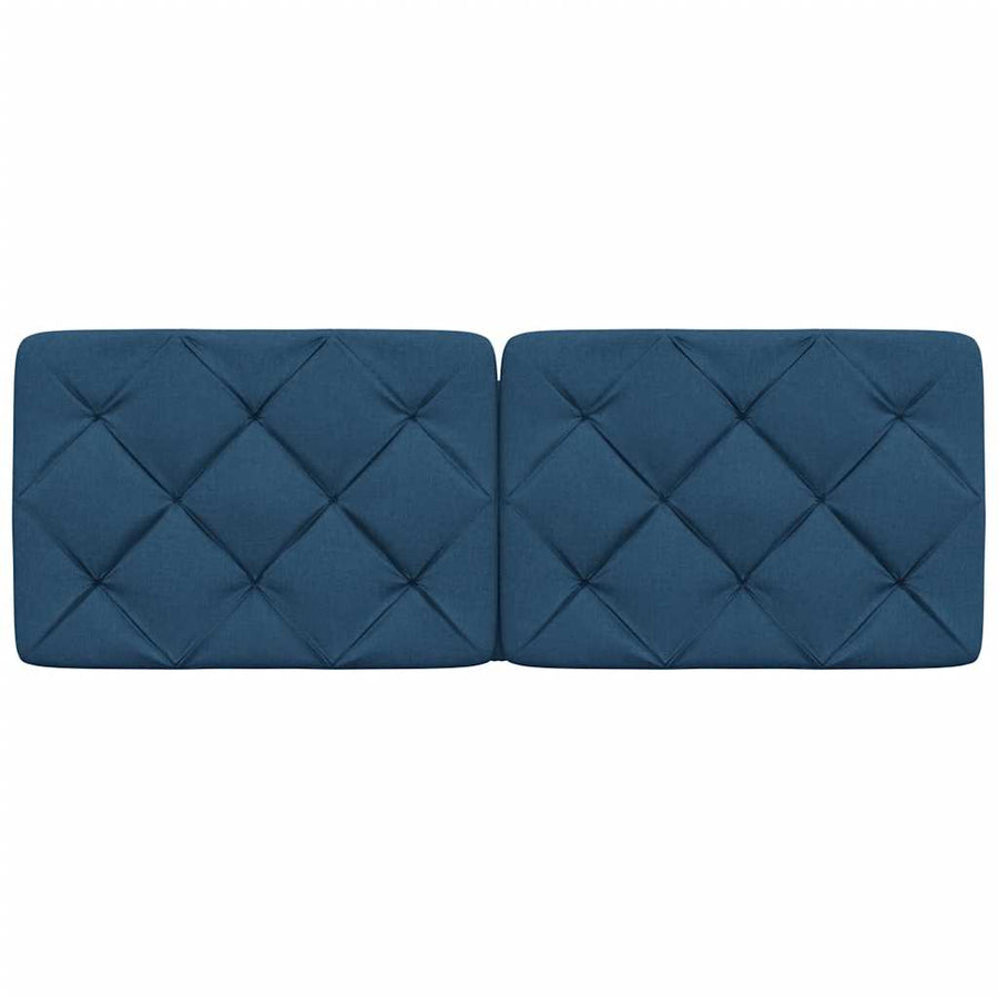 Hoofdbordkussen 140 cm stof blauw