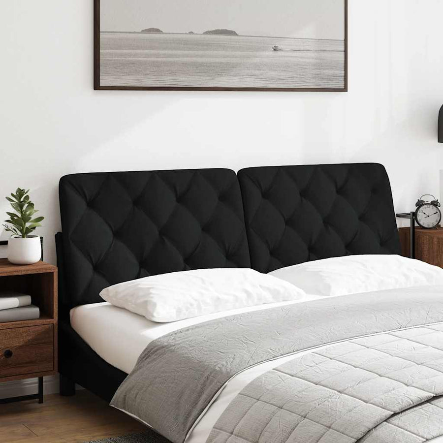 Hoofdbordkussen 160 cm stof zwart