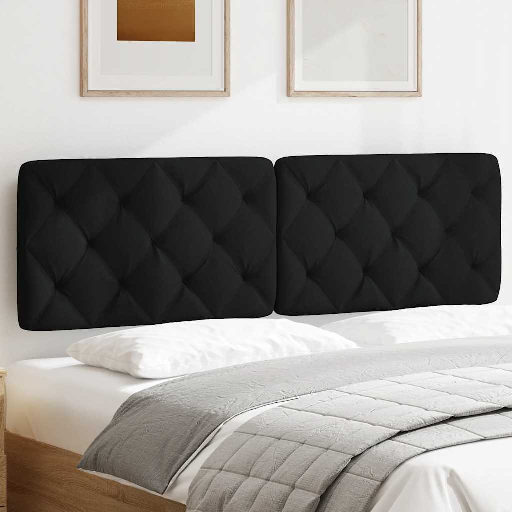Hoofdbordkussen 160 cm stof zwart