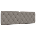 Hoofdbordkussen 162x6x48 cm stof taupe