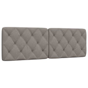 Hoofdbordkussen 162x6x48 cm stof taupe