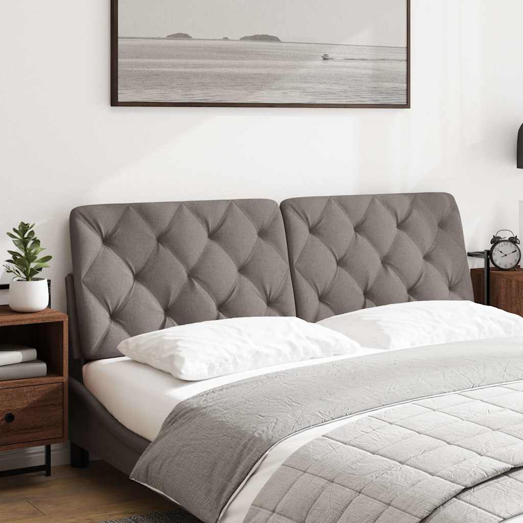 Hoofdbordkussen 160 cm stof taupe
