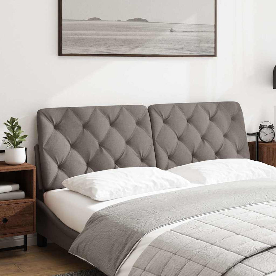 Hoofdbordkussen 160 cm stof taupe