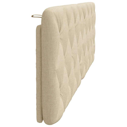 Hoofdbordkussen 160 cm stof crèmekleurig