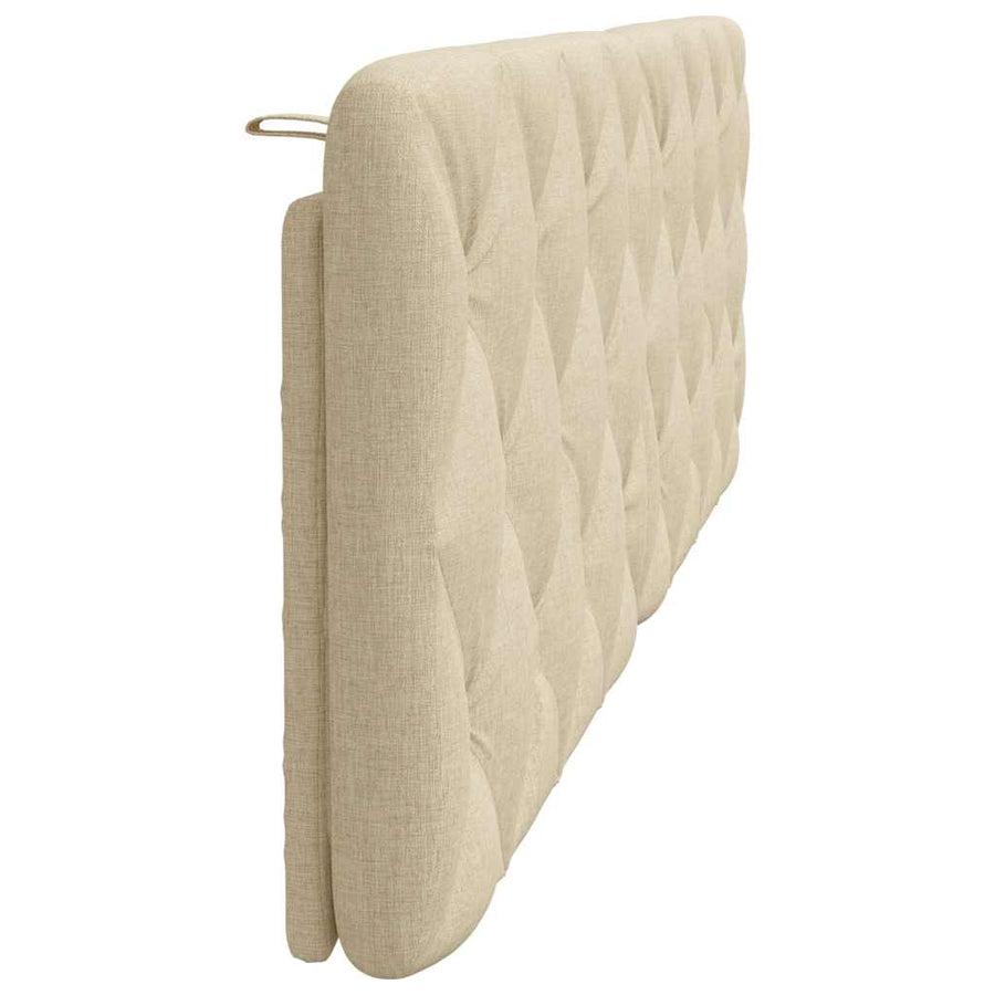 Hoofdbordkussen 160 cm stof crèmekleurig