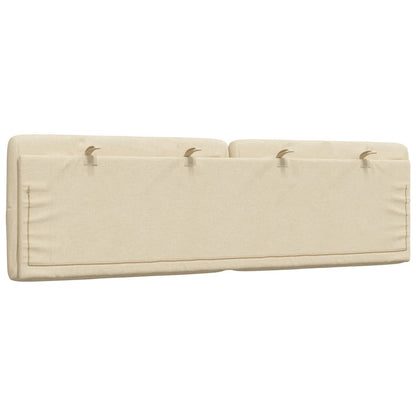 Hoofdbordkussen 160 cm stof crèmekleurig