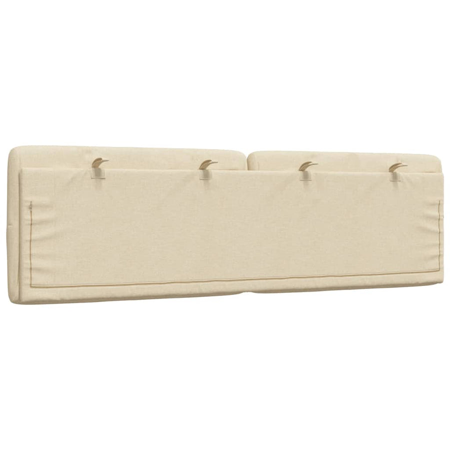 Hoofdbordkussen 160 cm stof crèmekleurig