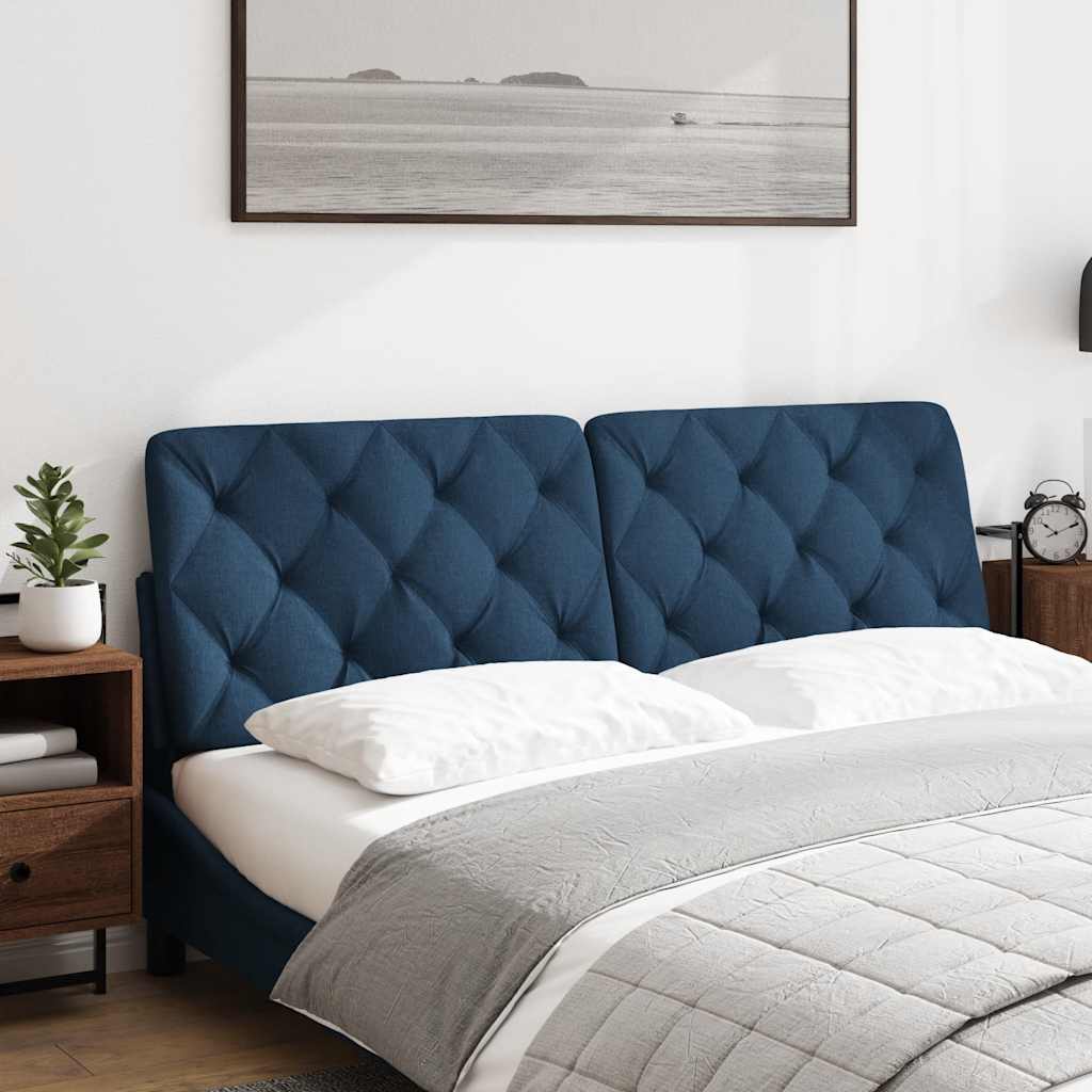 Hoofdbordkussen 160 cm stof blauw
