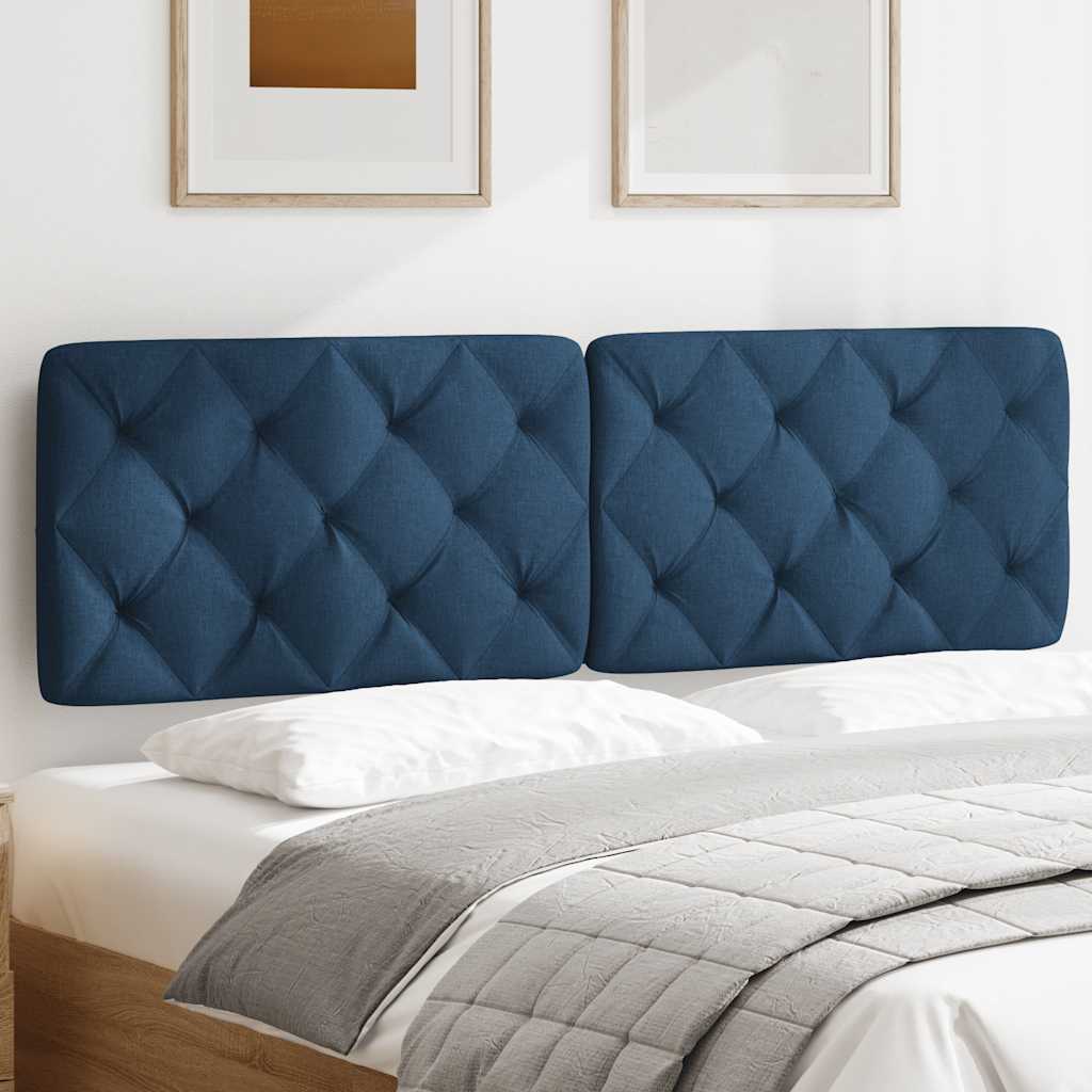 Hoofdbordkussen 160 cm stof blauw
