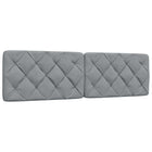 Headboard cushion 180 cm fabric light grey