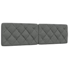 Headboard cushion 180 cm fabric dark grey