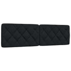 Headboard cushion 180 cm fabric black
