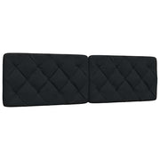 Headboard cushion 180 cm fabric black