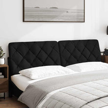 Hoofdbordkussen 180 cm stof zwart