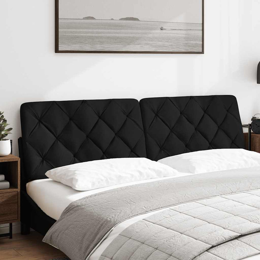 Hoofdbordkussen 180 cm stof zwart