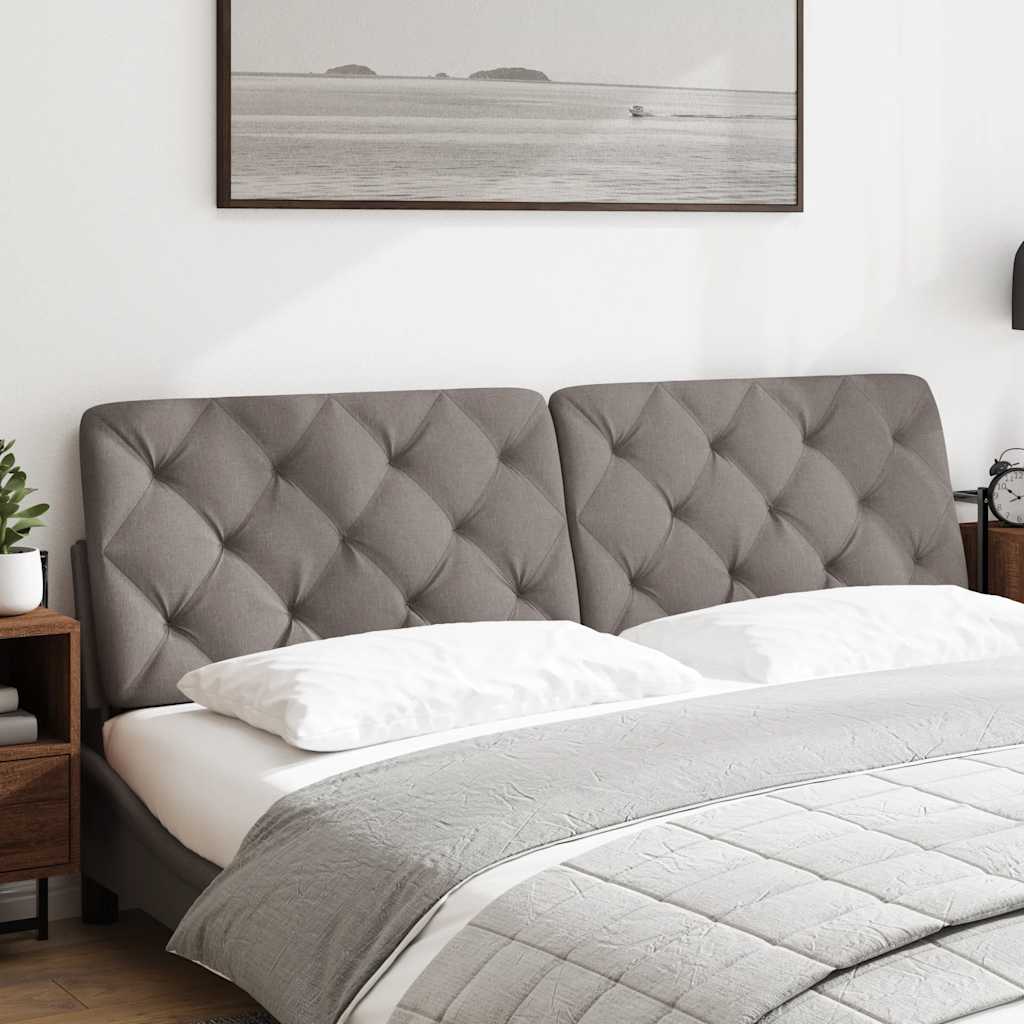 Hoofdbordkussen 180 cm stof taupe