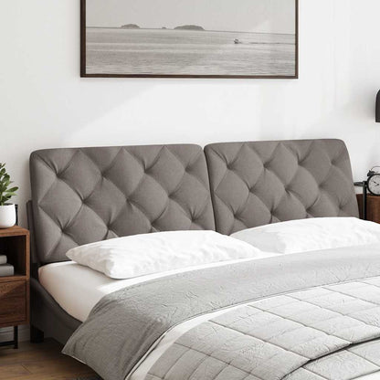 Hoofdbordkussen 180 cm stof taupe