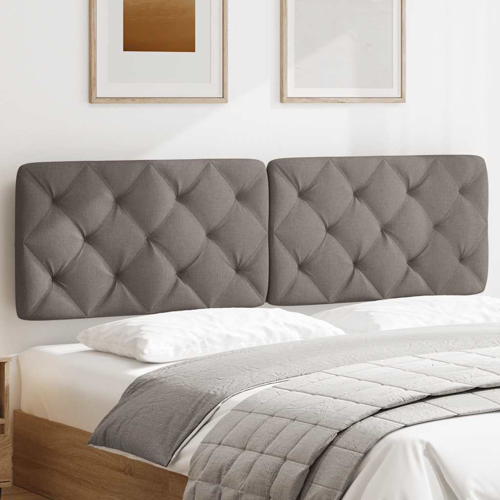Hoofdbordkussen 180 cm stof taupe