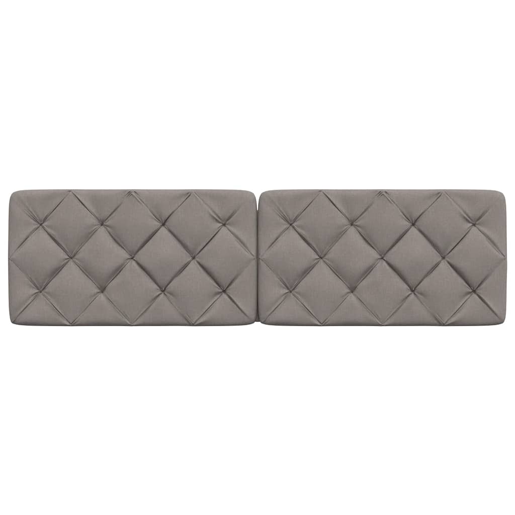Hoofdbordkussen 180 cm stof taupe