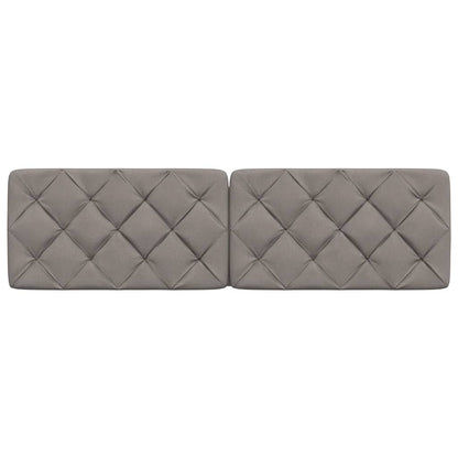 Hoofdbordkussen 180 cm stof taupe