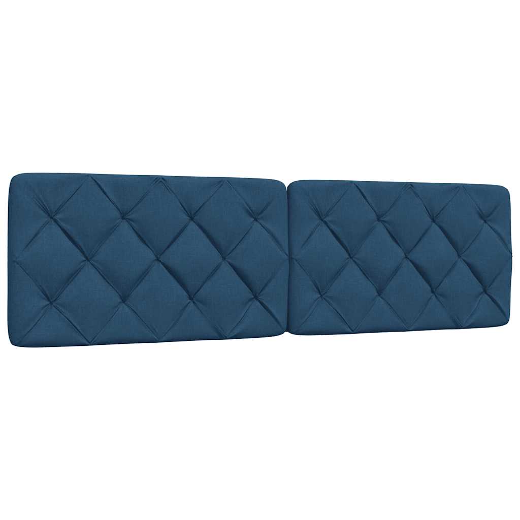 Hoofdbordkussen 180 cm stof blauw